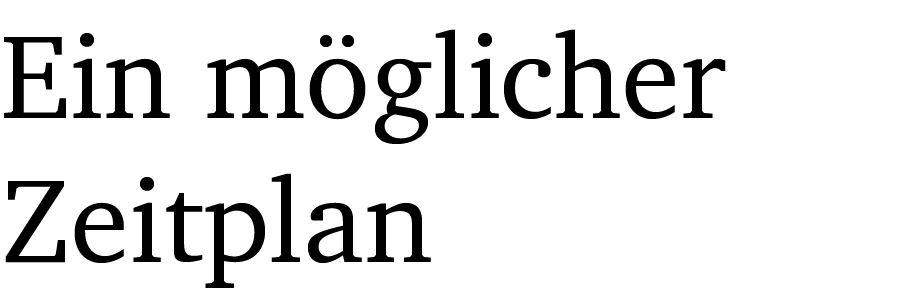 Ein m glicher Zeitplan