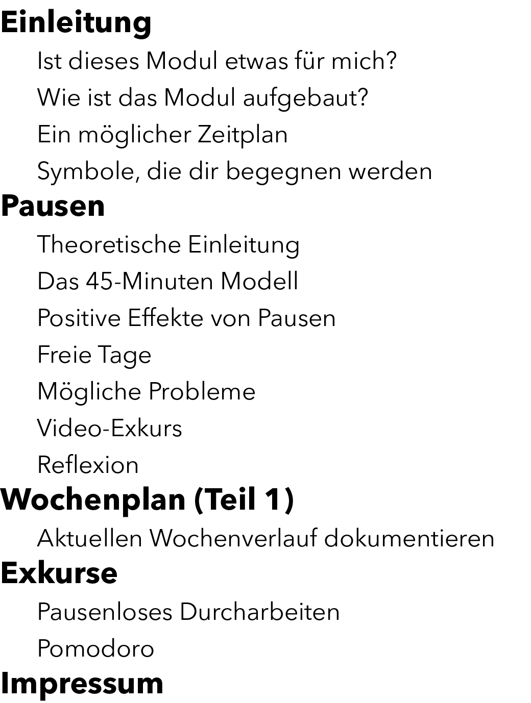 Einleitung Ist dieses Modul etwas f r mich? Wie ist das Modul aufgebaut? Ein m glicher Zeitplan Symbole, die dir bege...