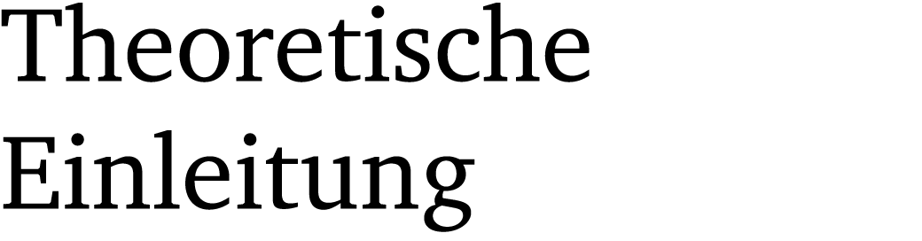 Theoretische Einleitung