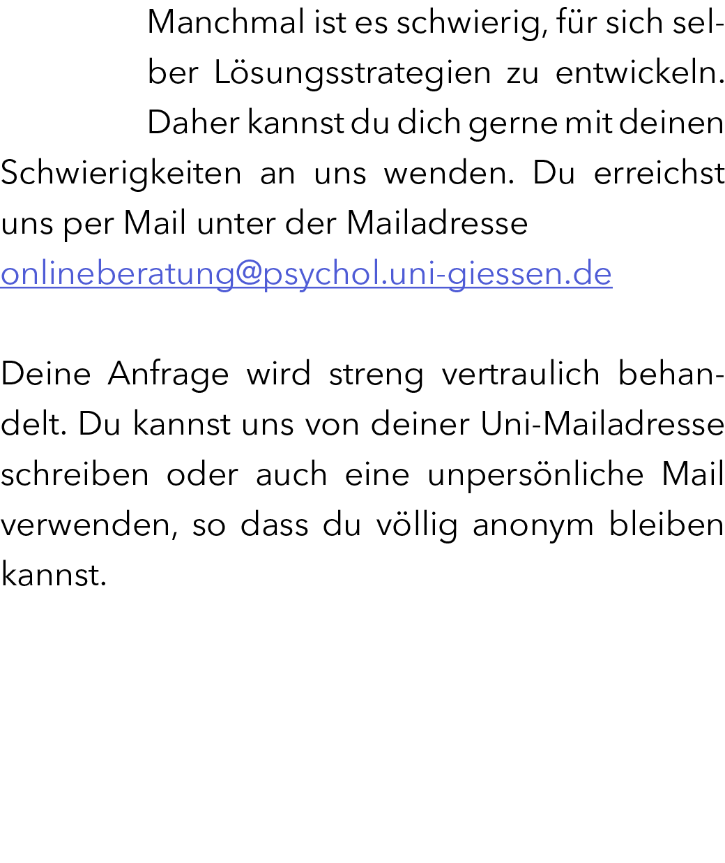 Manchmal ist es schwierig, f r sich selber L sungsstrategien zu entwickeln. Daher kannst du dich gerne mit deinen Sch...