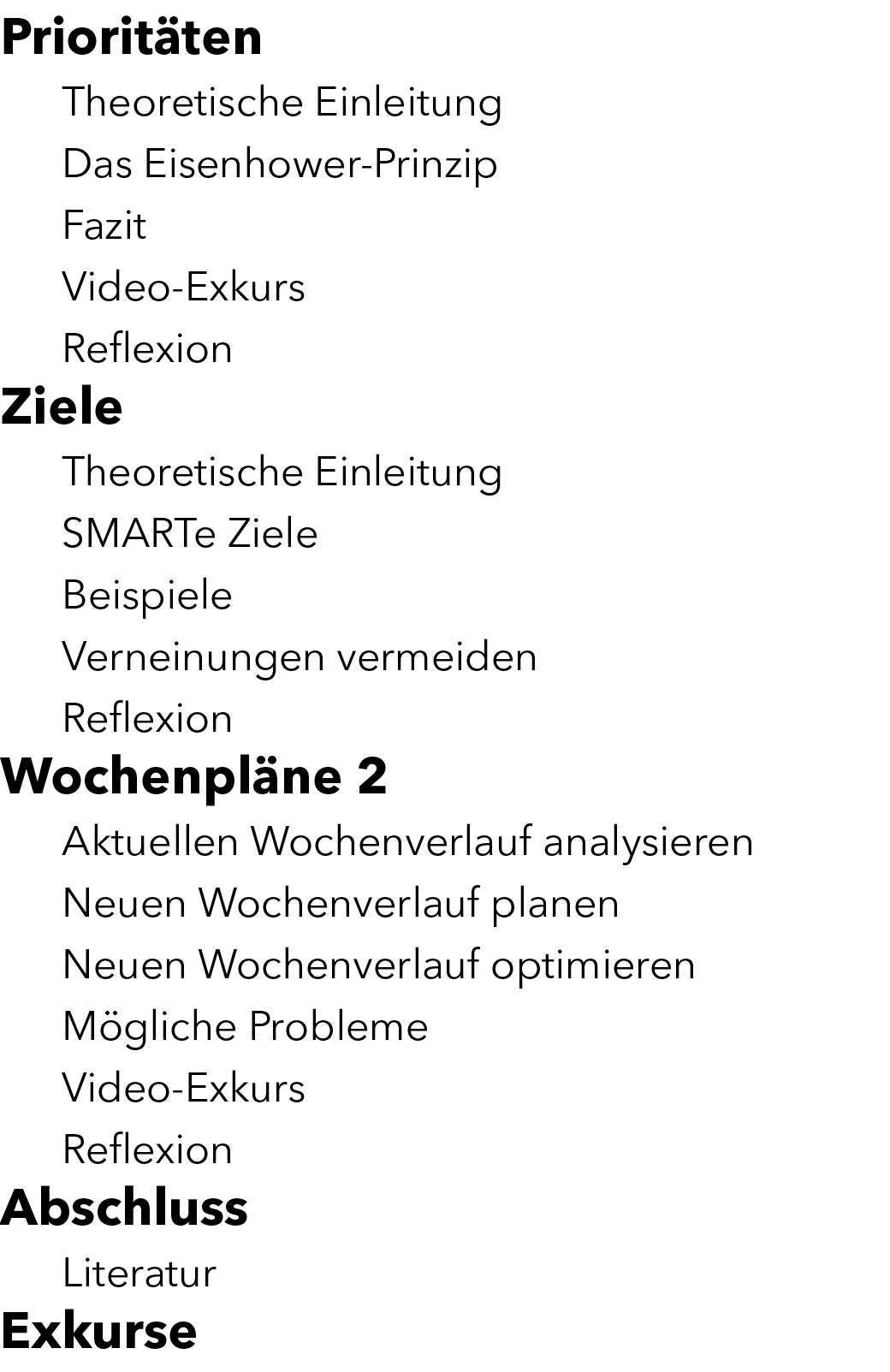 Priorit ten Theoretische Einleitung Das Eisenhower-Prinzip Fazit Video-Exkurs Reflexion Ziele Theoretische Einleitung...