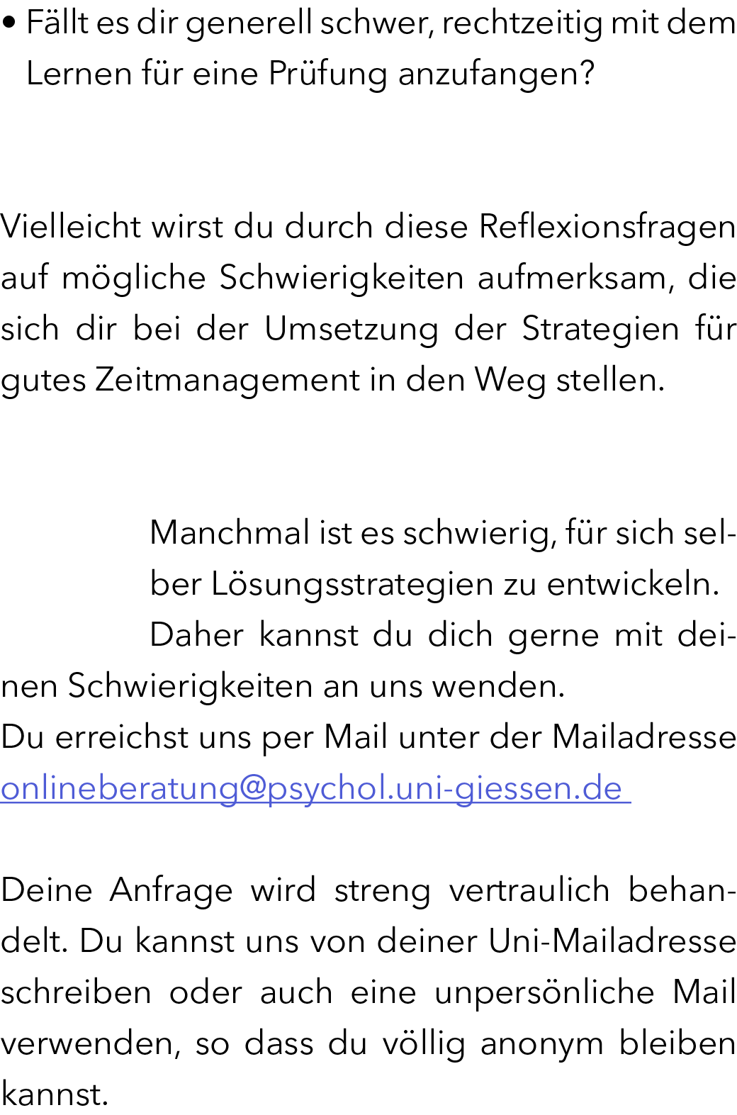 • F llt es dir generell schwer, rechtzeitig mit dem Lernen f r eine Pr fung anzufangen?  Vielleicht wirst du durch d...