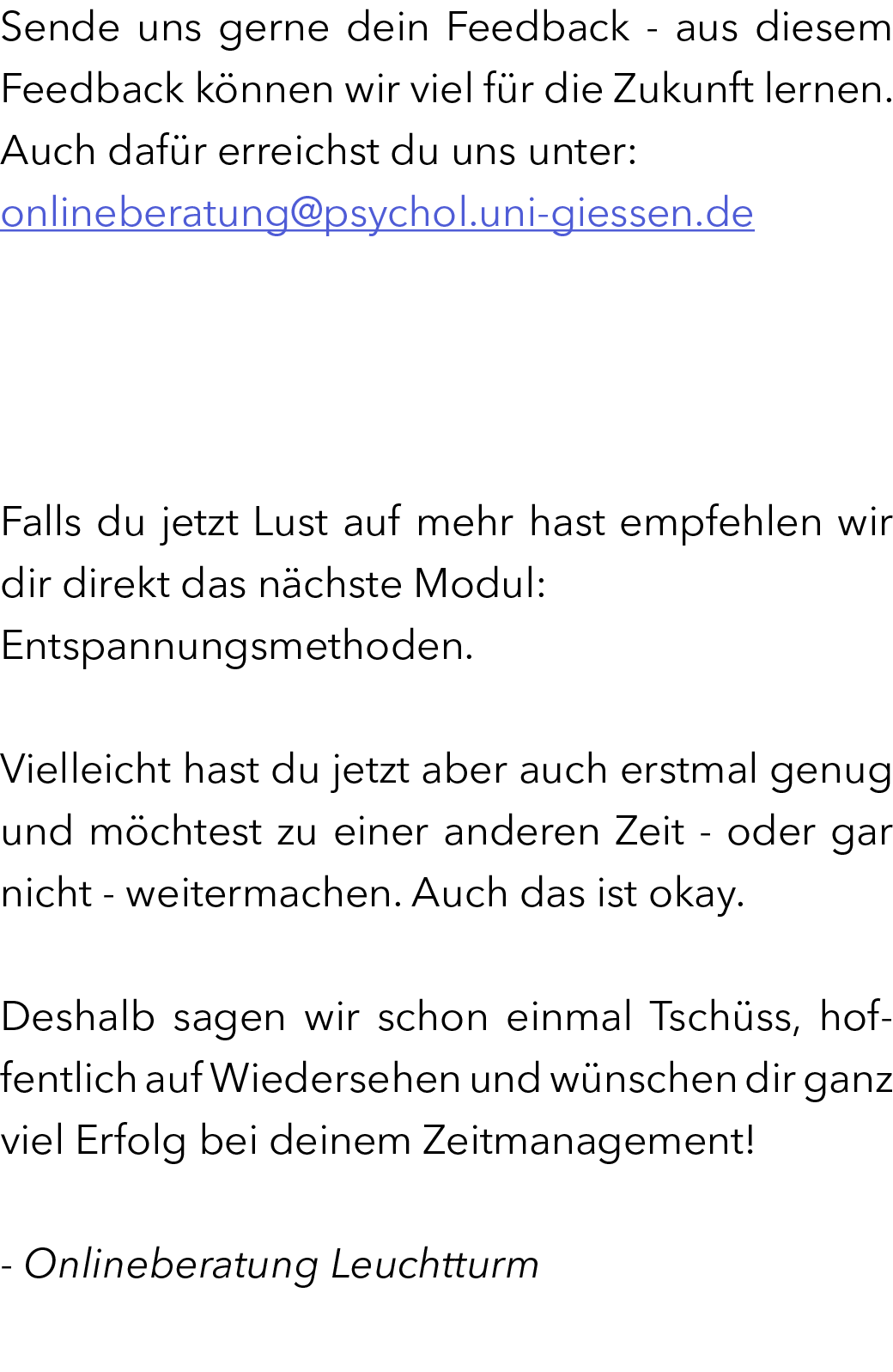 Sende uns gerne dein Feedback - aus diesem Feedback k nnen wir viel f r die Zukunft lernen. Auch daf r erreichst du u...