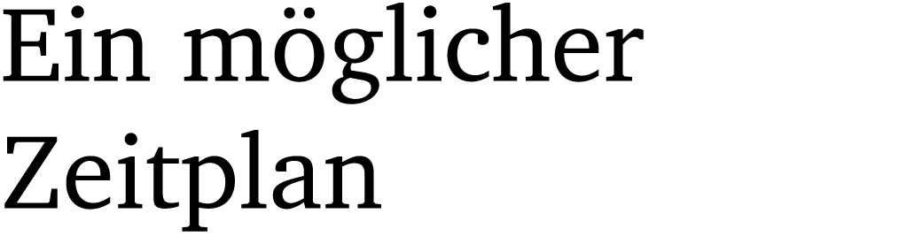 Ein m glicher Zeitplan