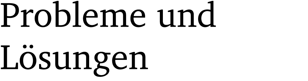 Probleme und L sungen