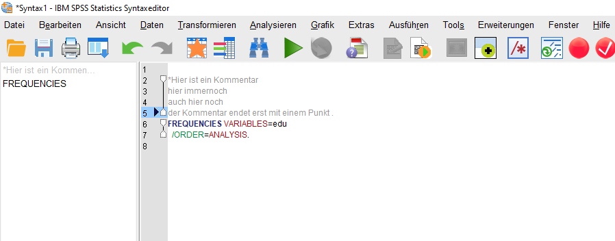 Syntax Kommentar