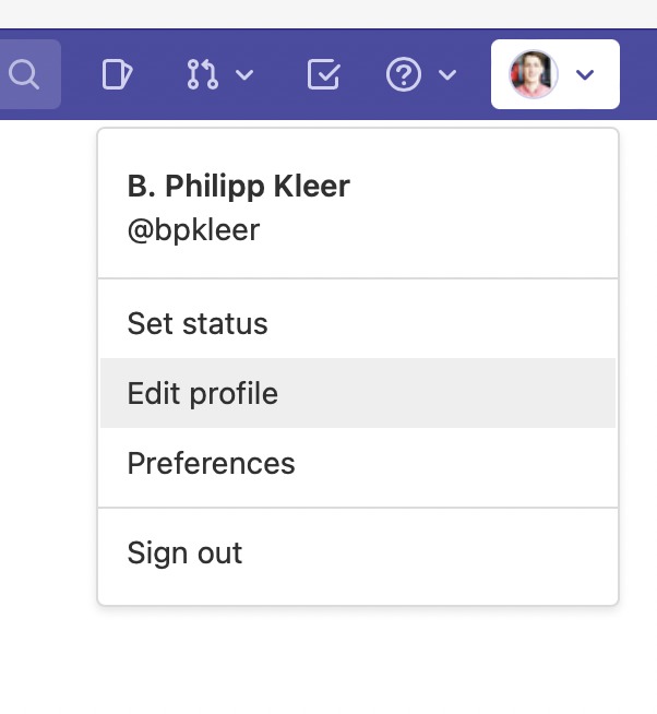 Profil editieren