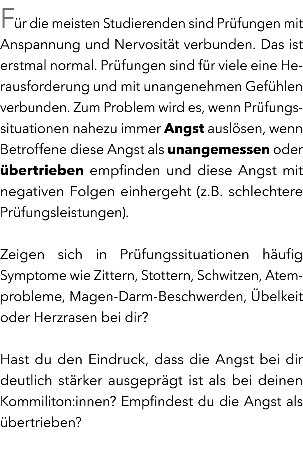 F r die meisten Studierenden sind Pr fungen mit Anspannung und Nervosit t verbunden. Das ist erstmal normal. Pr funge...