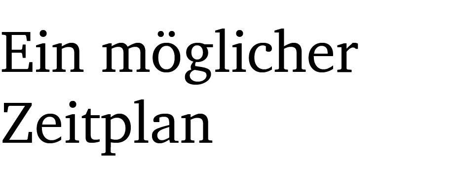 Ein m glicher Zeitplan