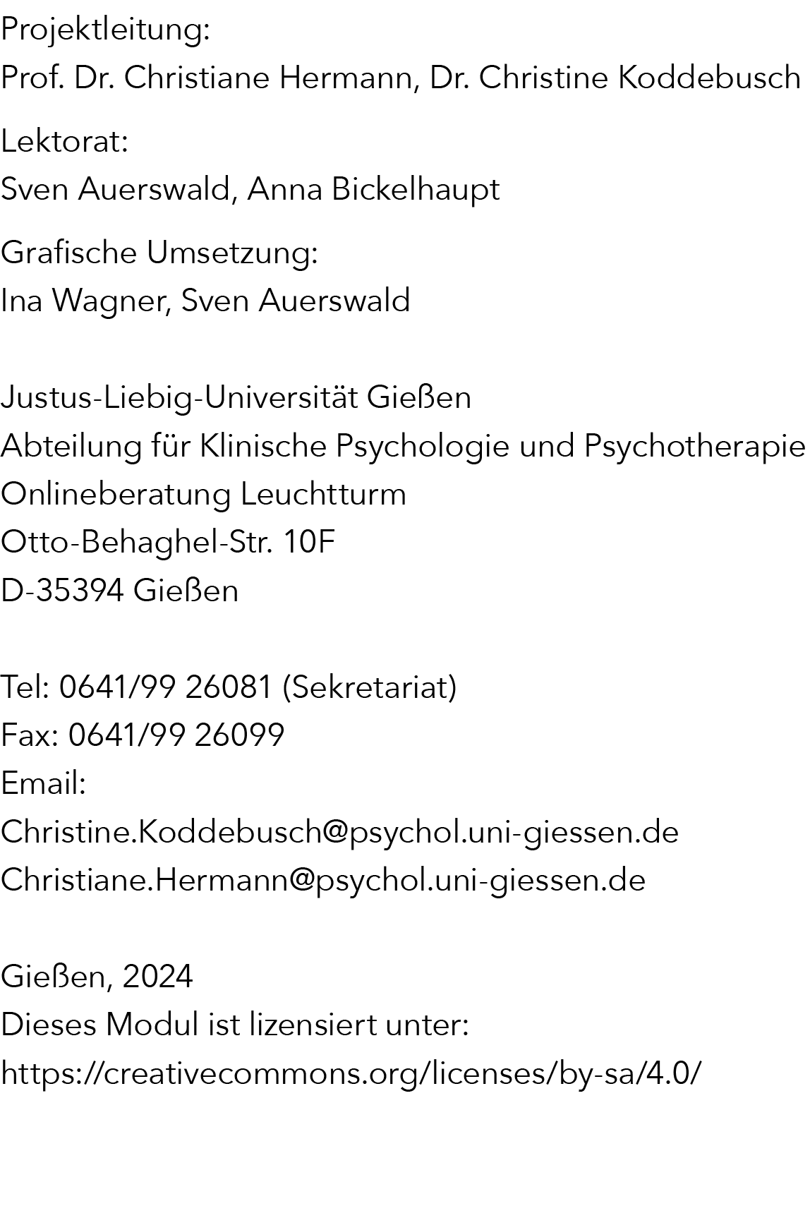 Projektleitung: Prof. Dr. Christiane Hermann, Dr. Christine Koddebusch Lektorat: Sven Auerswald, Anna Bickelhaupt Gra...