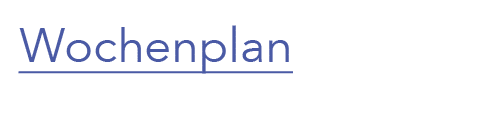 Wochenplan