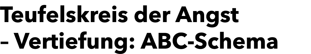 Teufelskreis der Angst – Vertiefung: ABC Schema