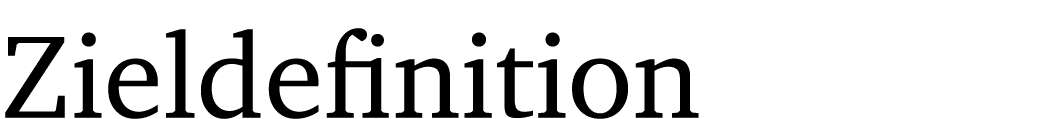 Zieldefinition