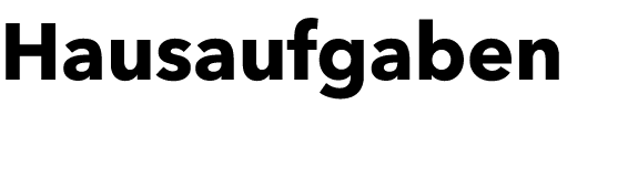 Hausaufgaben