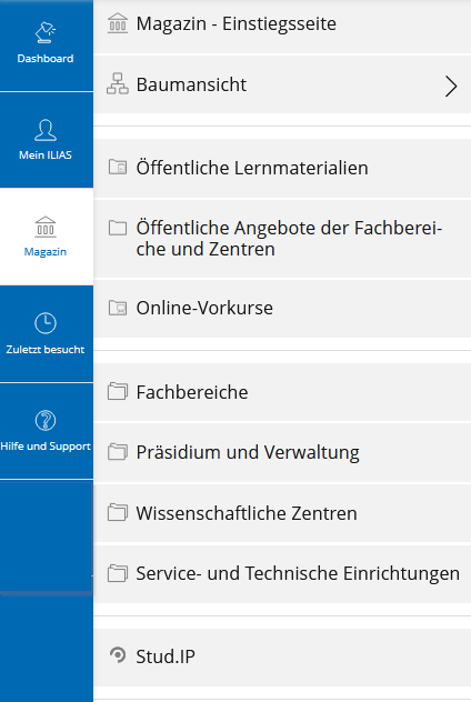 Untermenü von "Magazin"