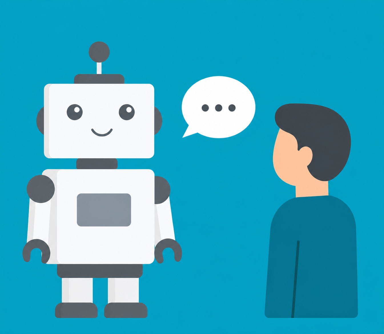 KI-Chatbot unterhält sich mit Person