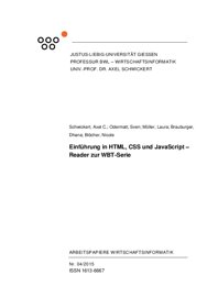 Preview 1 of Reader zur WBT-Serie Einführung in HTML, CSS und JavaScript.pdf
