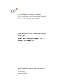 Preview 1 of Reader zur WBT-Serie Einführung in HTML, CSS und JavaScript.pdf