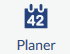 Planer-Button: Der Planer gibt Ihnen einen Überblick über Ihren Stundenplan und Terminkalender.