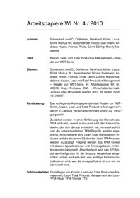 Vorschau 2 von Reader zur WBT-Serie Kaizen, Lean und Total Productive Management.pdf