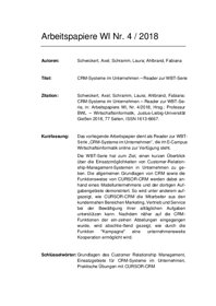 Vorschau 2 von Reader zur WBT Serie CRM-Systeme im Unternehmen.pdf