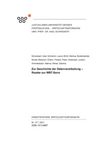 Vorschau 1 von Reader zur WBT-Serie Zur Geschichte der Datenverarbeitung.pdf